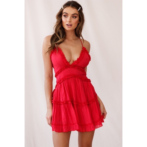 Selfie Leslie- NWT Laney low back dress - Picture 1 of 6